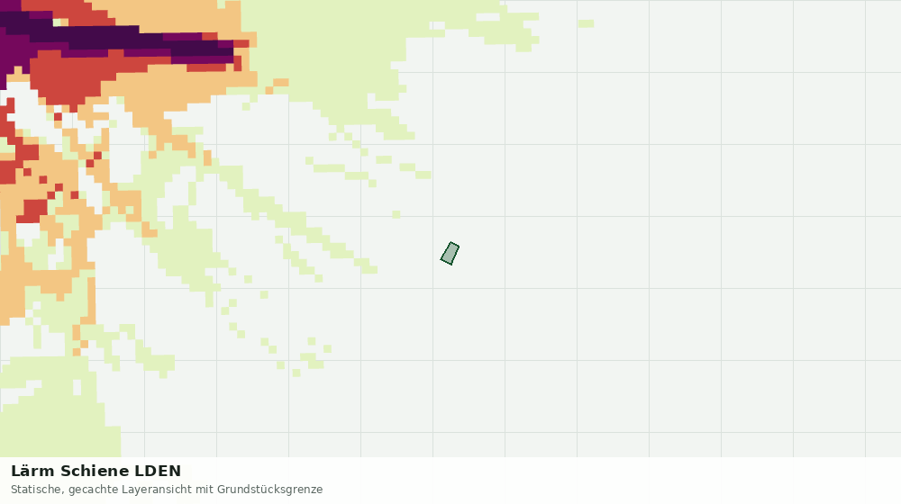 Statische Kartenansicht: Lärm Schiene LDEN