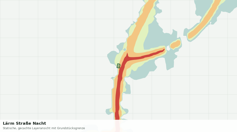 Statische Kartenansicht: Lärm Straße Nacht