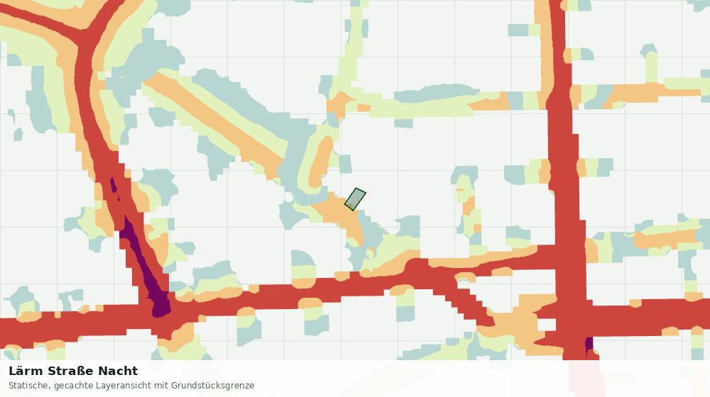 Statische Kartenansicht: Lärm Straße Nacht