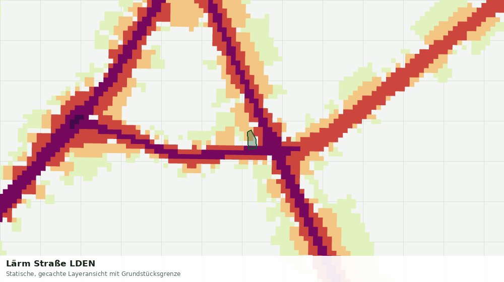 Statische Kartenansicht: Lärm Straße LDEN
