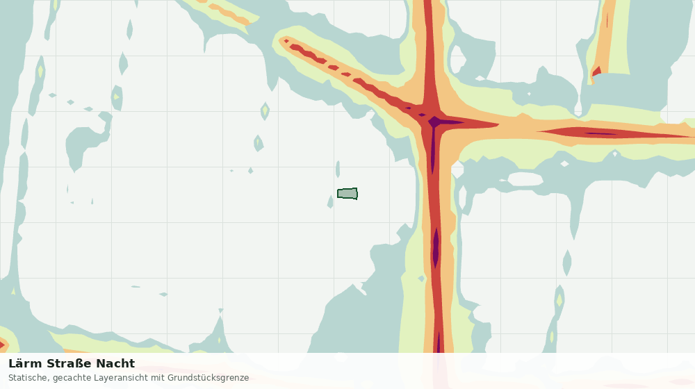 Statische Kartenansicht: Lärm Straße Nacht