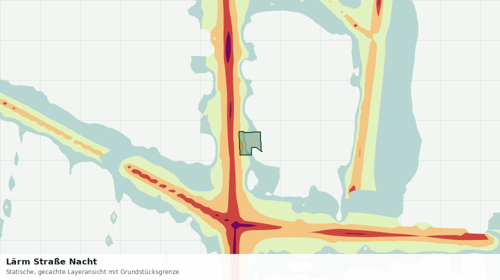 Statische Kartenansicht: Lärm Straße Nacht