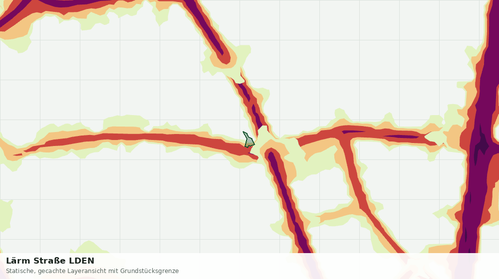 Statische Kartenansicht: Lärm Straße LDEN