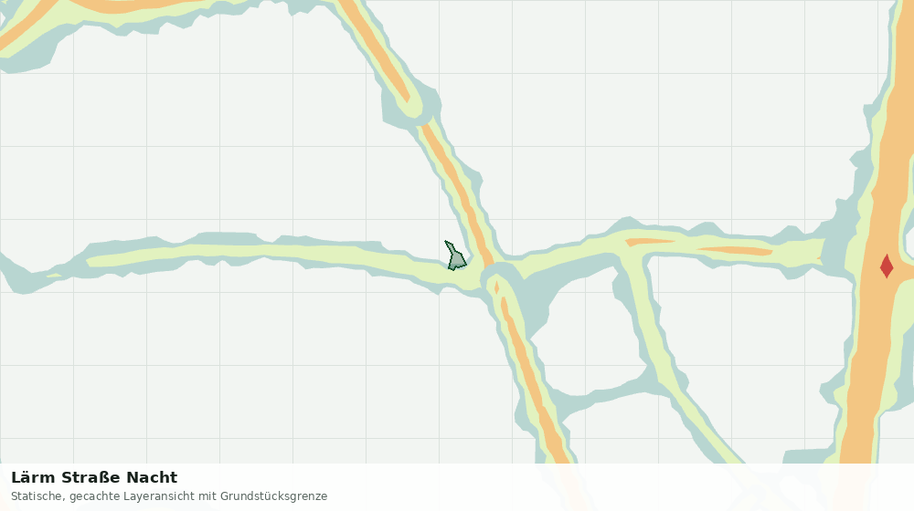 Statische Kartenansicht: Lärm Straße Nacht