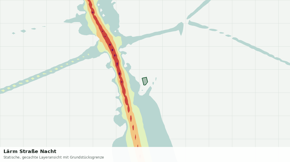 Statische Kartenansicht: Lärm Straße Nacht