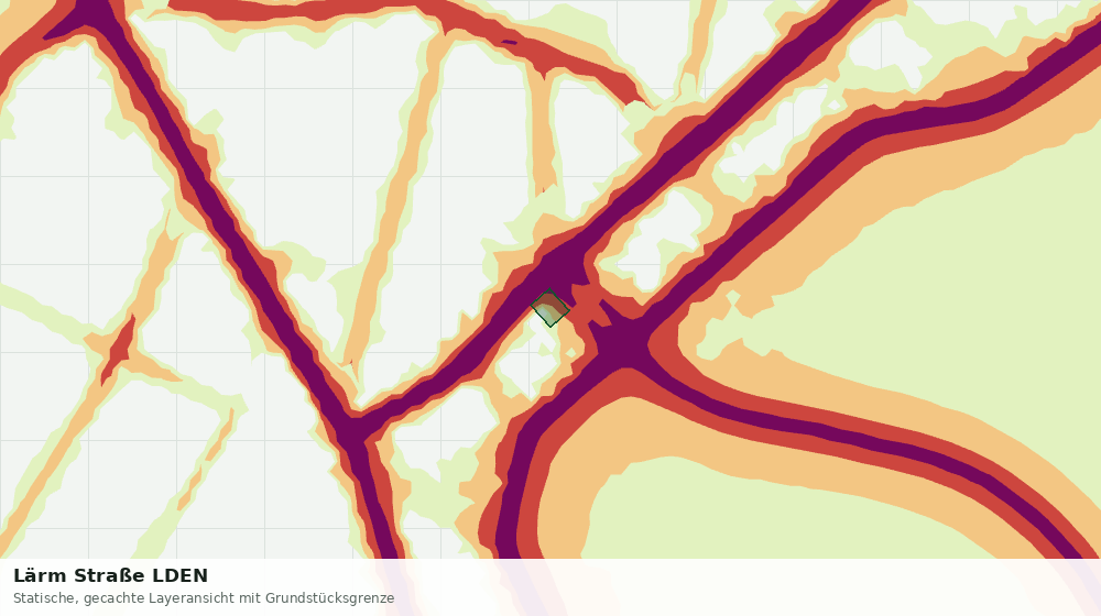 Statische Kartenansicht: Lärm Straße LDEN