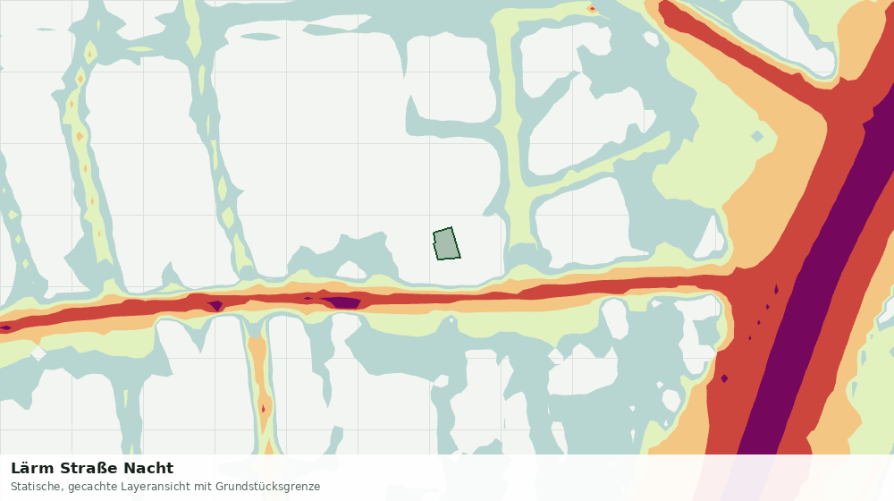 Statische Kartenansicht: Lärm Straße Nacht