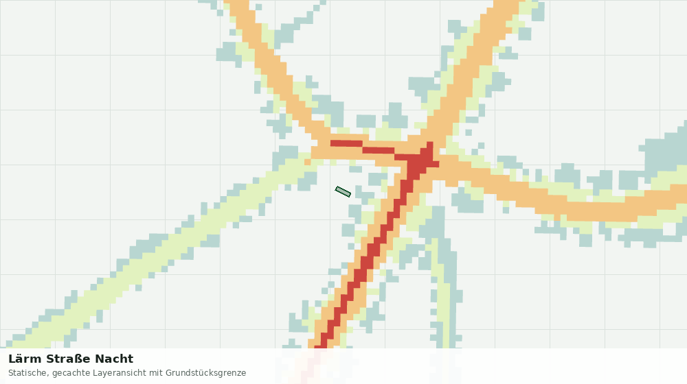 Statische Kartenansicht: Lärm Straße Nacht