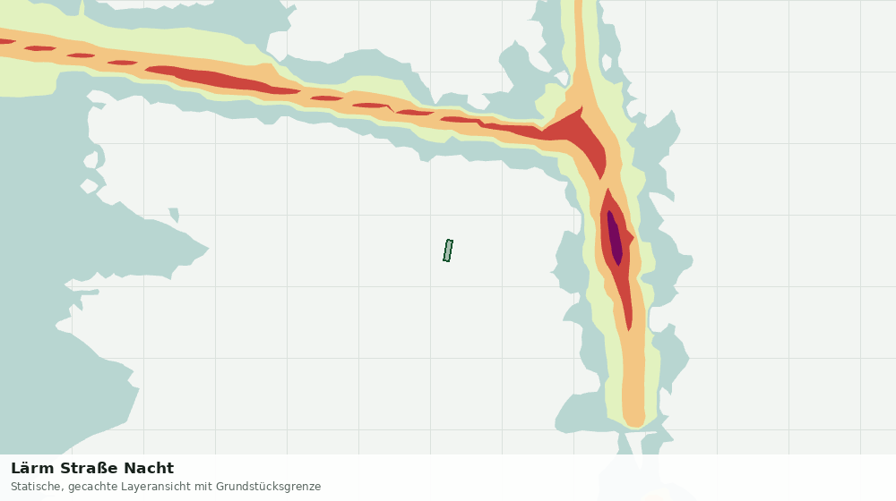 Statische Kartenansicht: Lärm Straße Nacht