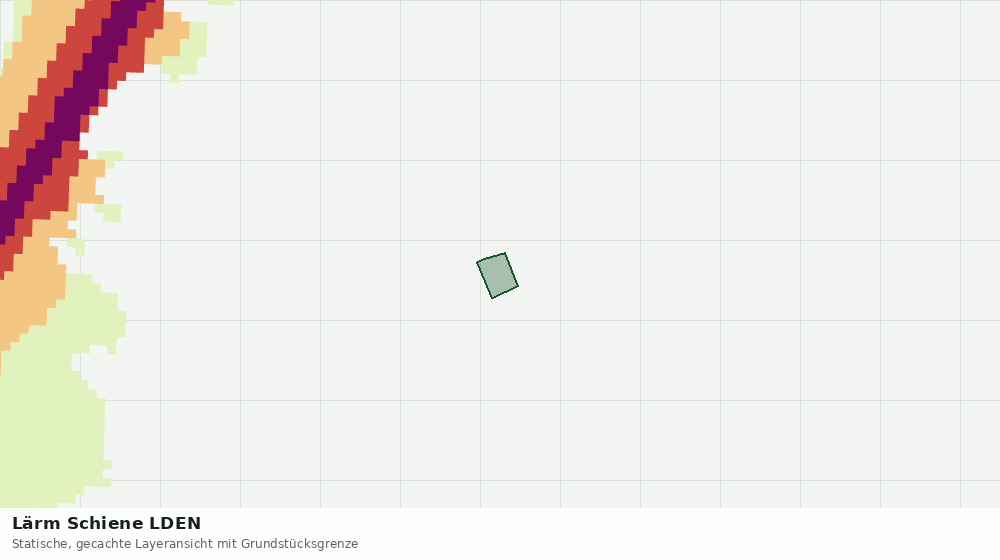 Statische Kartenansicht: Lärm Schiene LDEN
