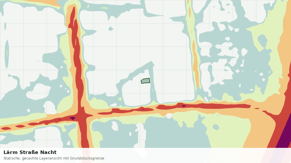 Statische Kartenansicht: Lärm Straße Nacht
