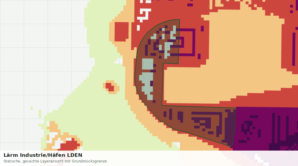 Statische Kartenansicht: Lärm Industrie/Häfen LDEN