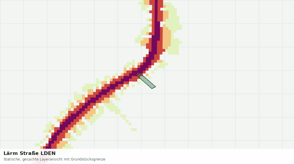 Statische Kartenansicht: Lärm Straße LDEN
