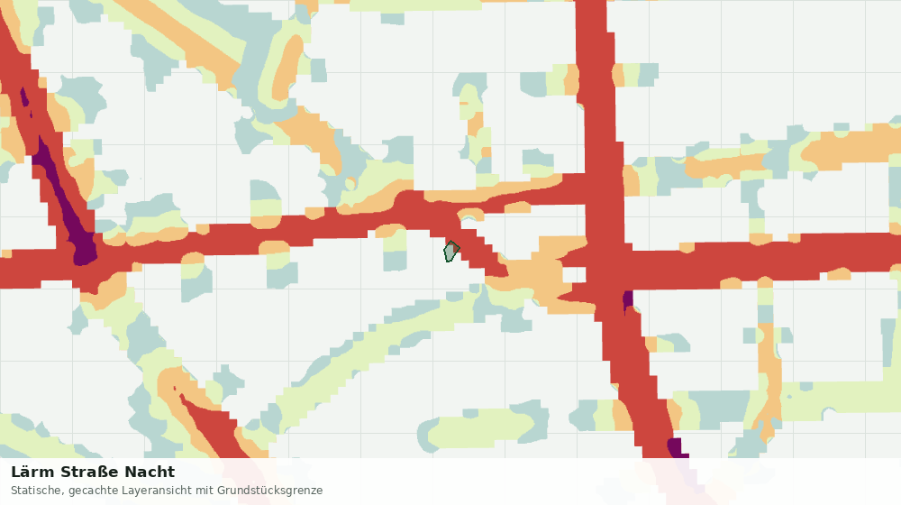 Statische Kartenansicht: Lärm Straße Nacht