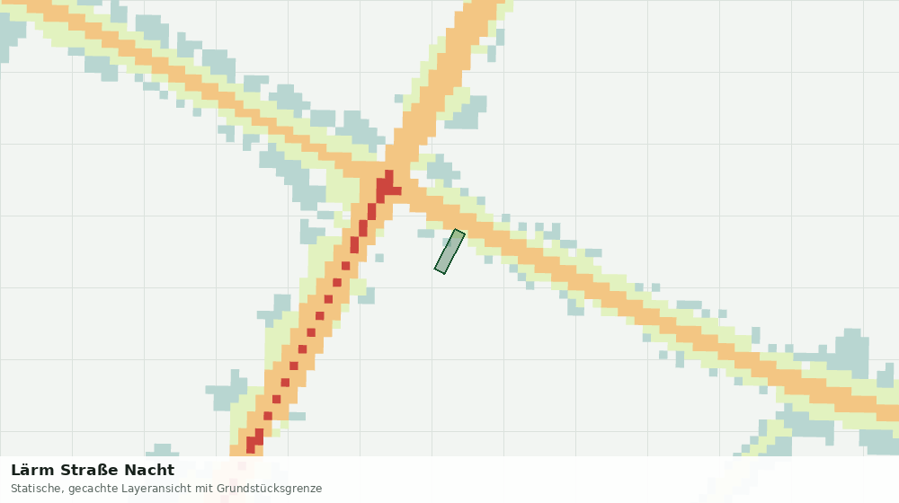 Statische Kartenansicht: Lärm Straße Nacht