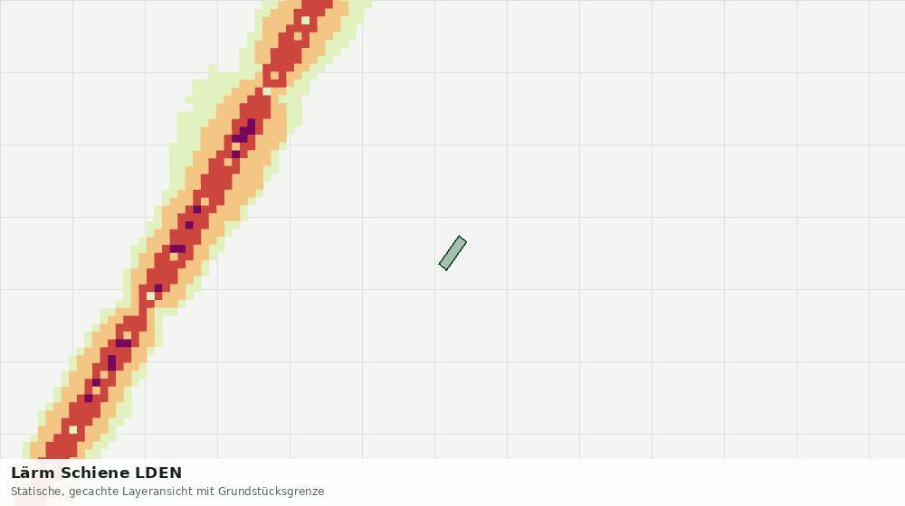 Statische Kartenansicht: Lärm Schiene LDEN