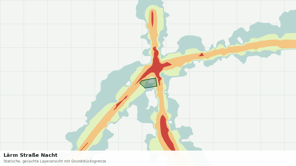 Statische Kartenansicht: Lärm Straße Nacht