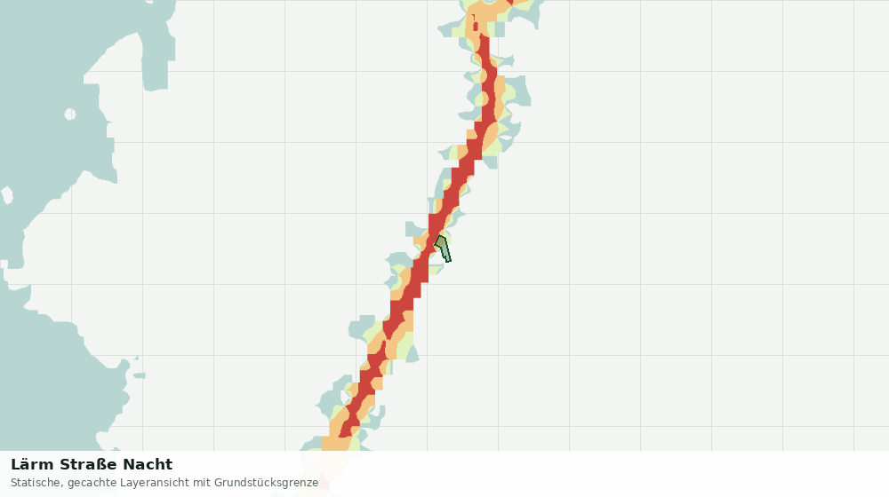 Statische Kartenansicht: Lärm Straße Nacht