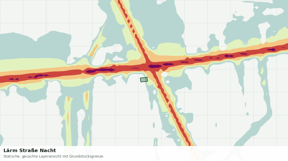 Statische Kartenansicht: Lärm Straße Nacht