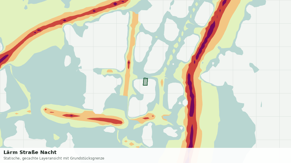 Statische Kartenansicht: Lärm Straße Nacht