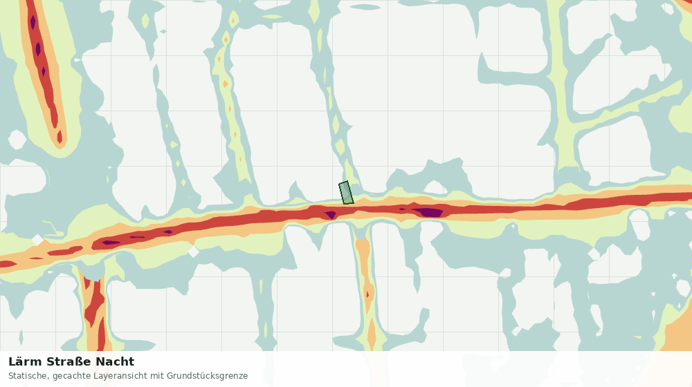 Statische Kartenansicht: Lärm Straße Nacht