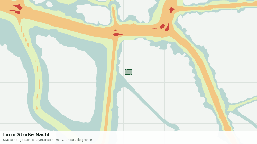 Statische Kartenansicht: Lärm Straße Nacht
