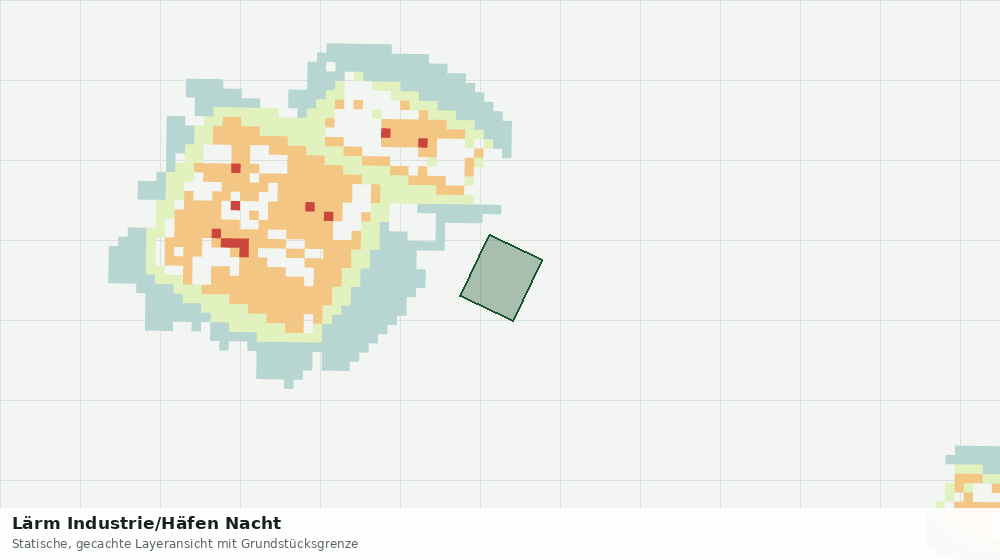 Statische Kartenansicht: Lärm Industrie/Häfen Nacht