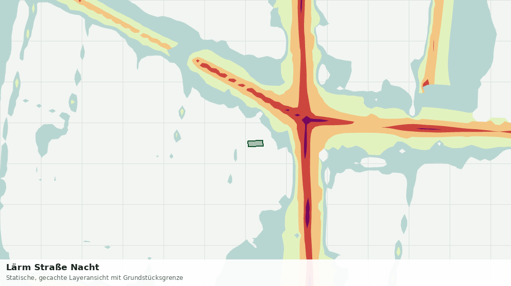 Statische Kartenansicht: Lärm Straße Nacht