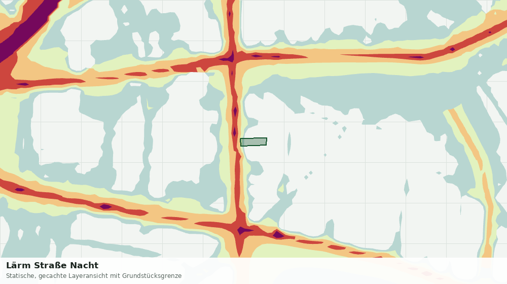 Statische Kartenansicht: Lärm Straße Nacht