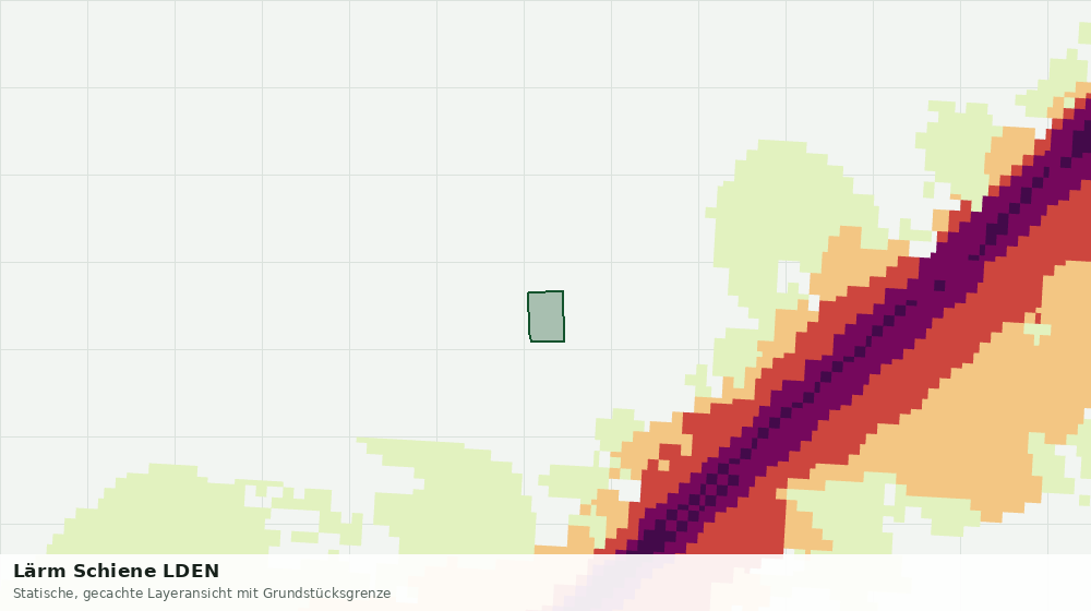 Statische Kartenansicht: Lärm Schiene LDEN