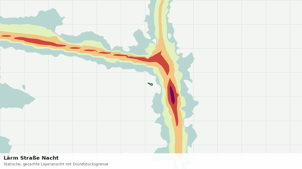 Statische Kartenansicht: Lärm Straße Nacht