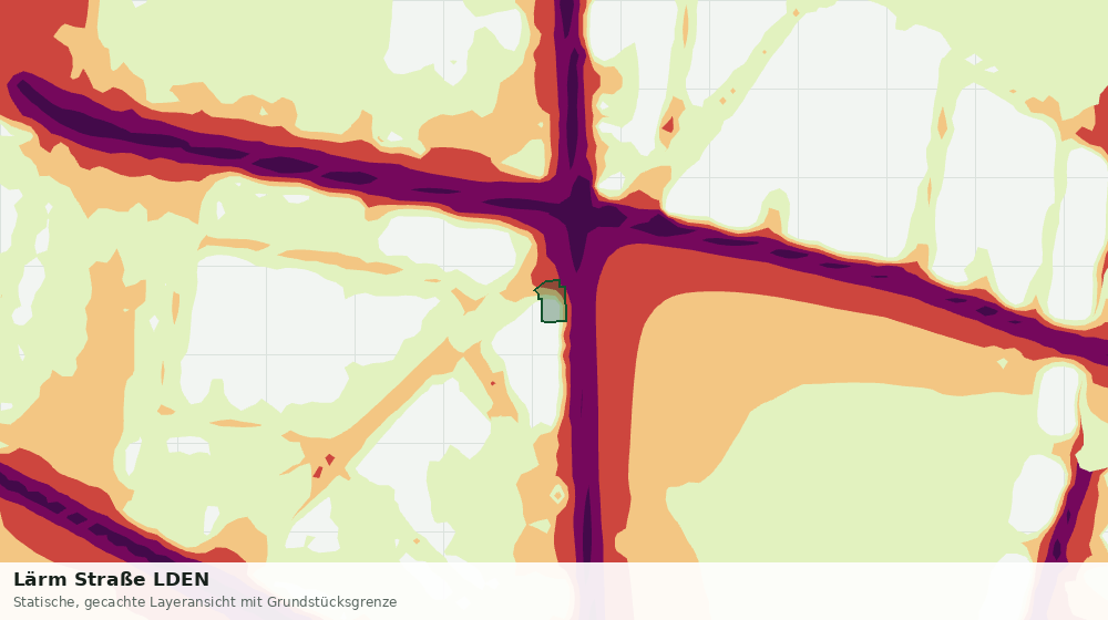 Statische Kartenansicht: Lärm Straße LDEN