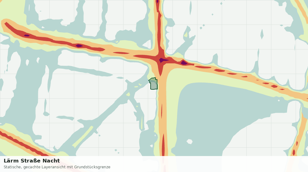Statische Kartenansicht: Lärm Straße Nacht