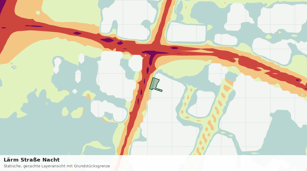 Statische Kartenansicht: Lärm Straße Nacht