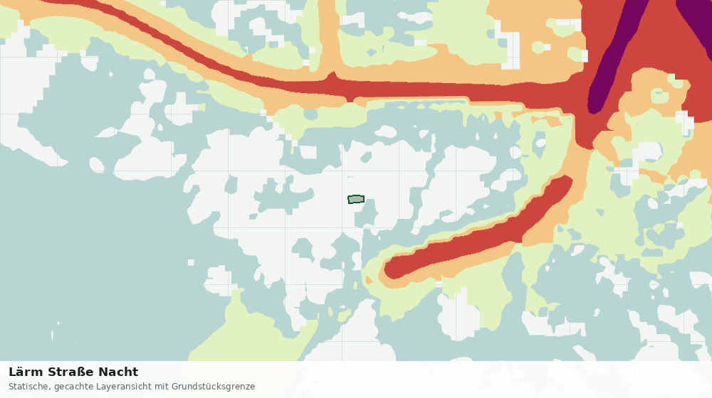 Statische Kartenansicht: Lärm Straße Nacht