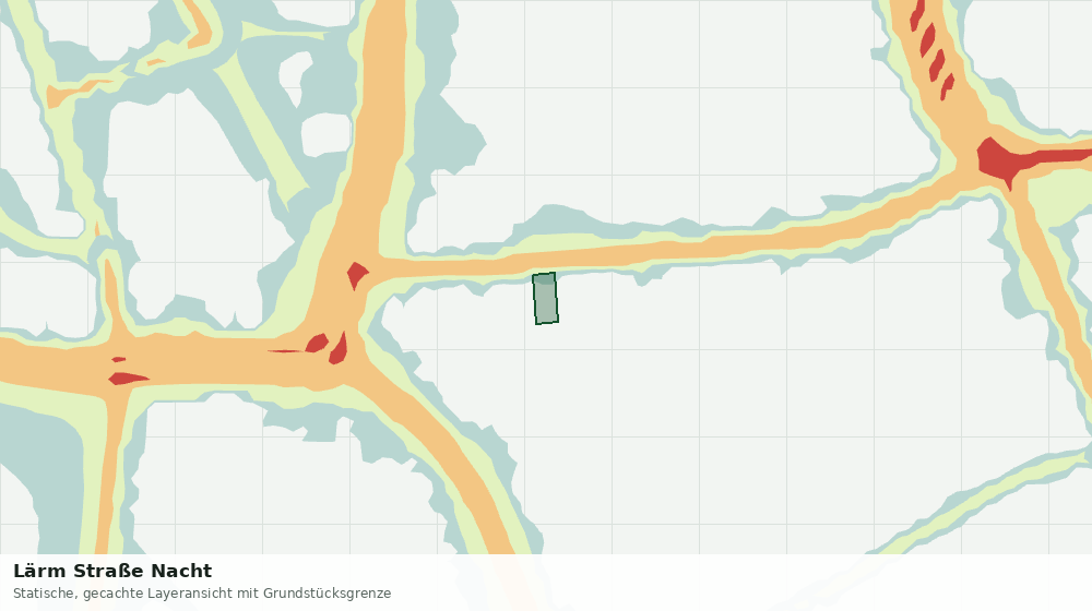 Statische Kartenansicht: Lärm Straße Nacht
