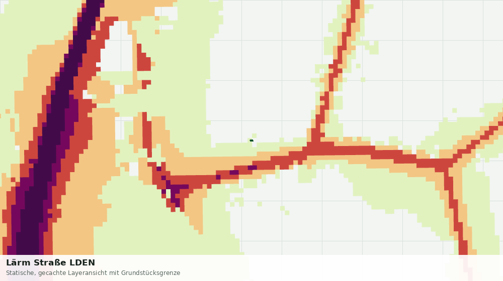 Statische Kartenansicht: Lärm Straße LDEN