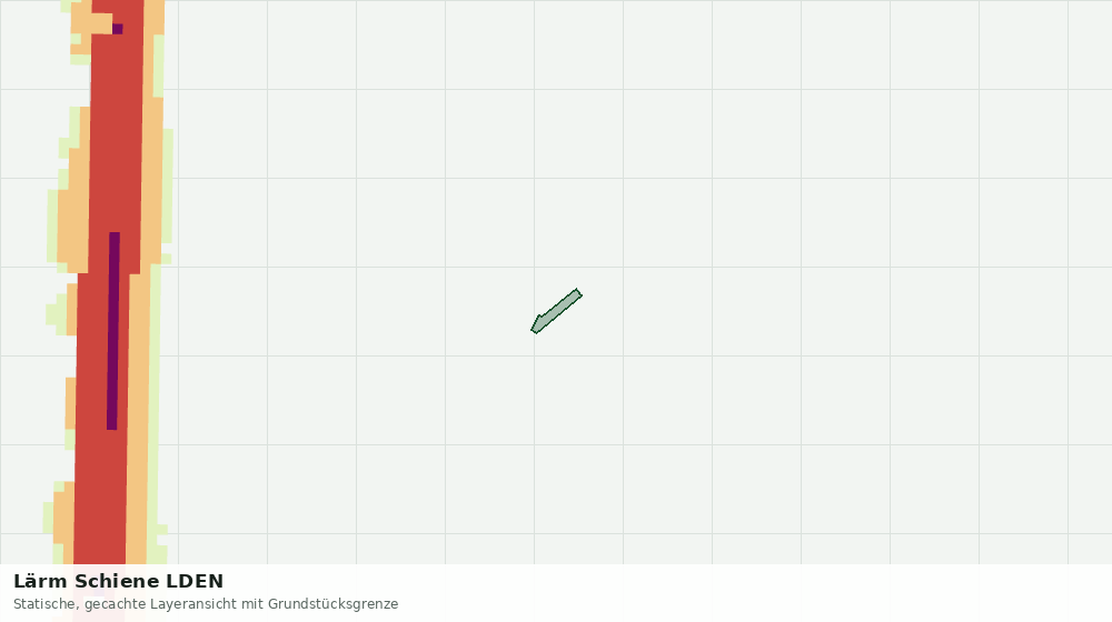 Statische Kartenansicht: Lärm Schiene LDEN