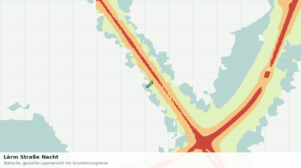Statische Kartenansicht: Lärm Straße Nacht