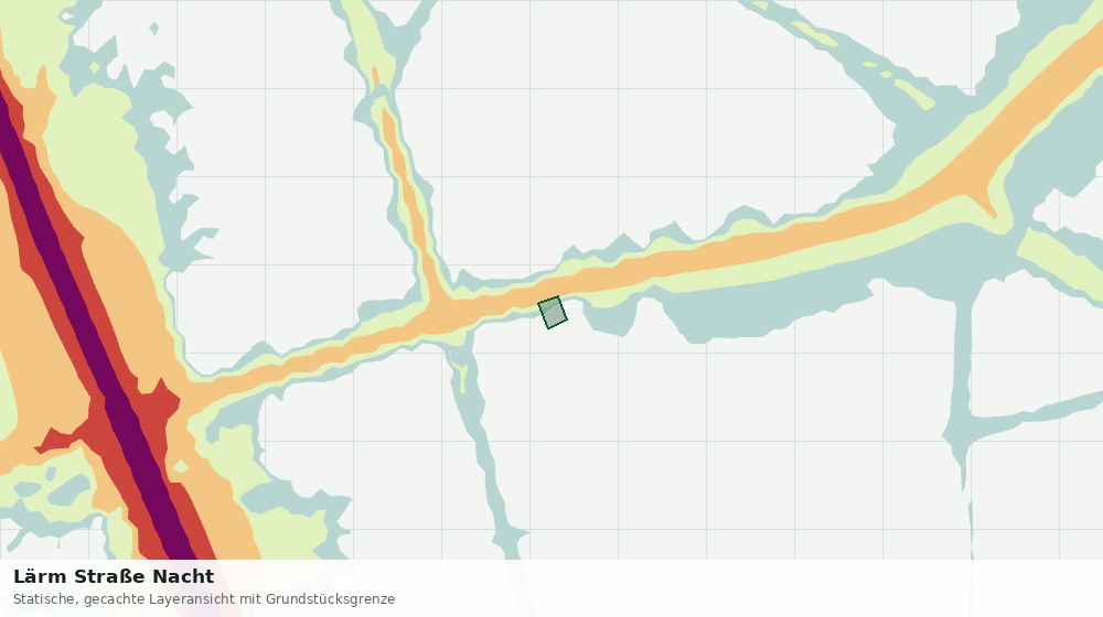 Statische Kartenansicht: Lärm Straße Nacht
