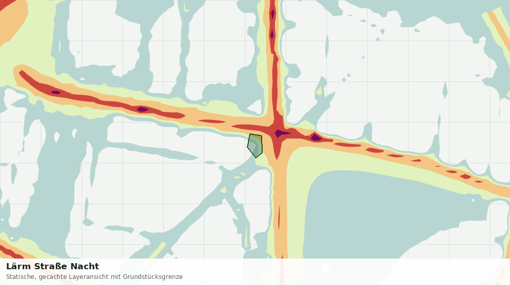 Statische Kartenansicht: Lärm Straße Nacht