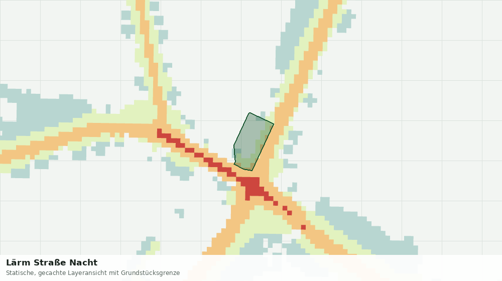 Statische Kartenansicht: Lärm Straße Nacht