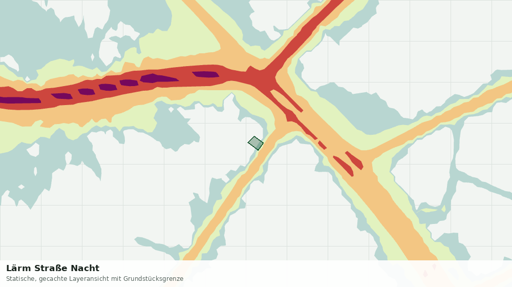 Statische Kartenansicht: Lärm Straße Nacht