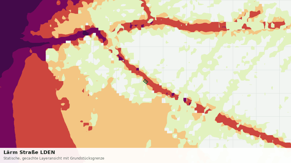 Statische Kartenansicht: Lärm Straße LDEN