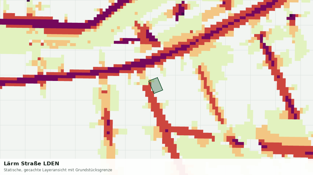Statische Kartenansicht: Lärm Straße LDEN