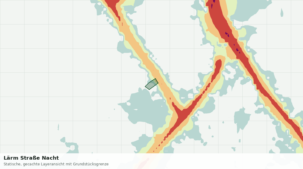 Statische Kartenansicht: Lärm Straße Nacht