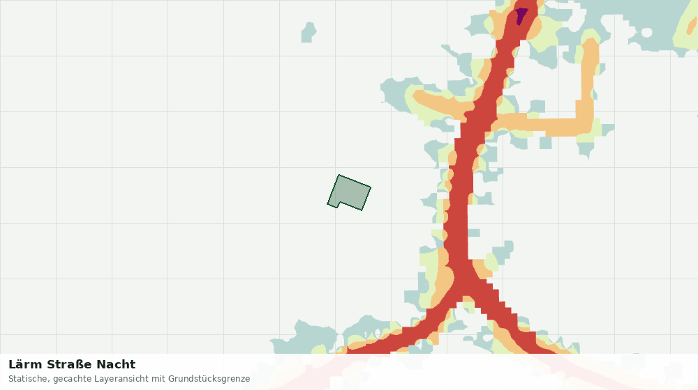 Statische Kartenansicht: Lärm Straße Nacht