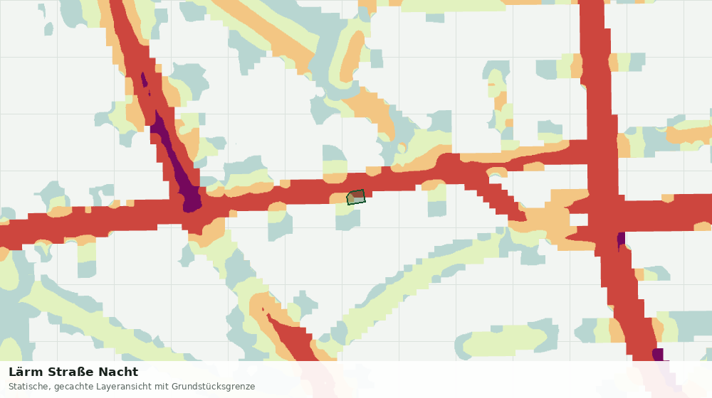 Statische Kartenansicht: Lärm Straße Nacht