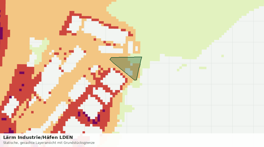 Statische Kartenansicht: Lärm Industrie/Häfen LDEN