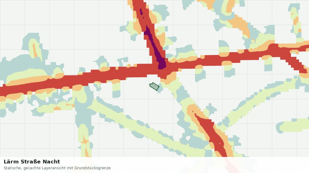 Statische Kartenansicht: Lärm Straße Nacht